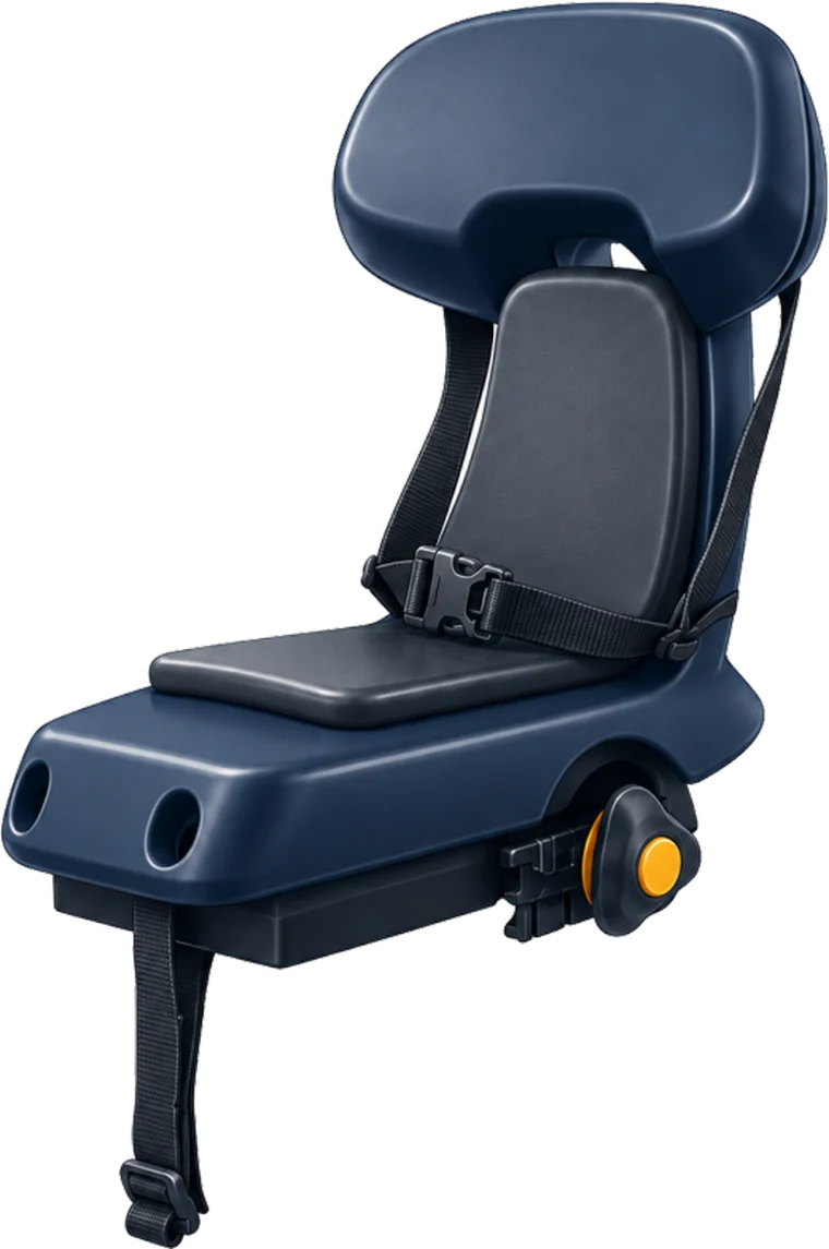 Silla infantil de asiento elevado para la parrilla trasera